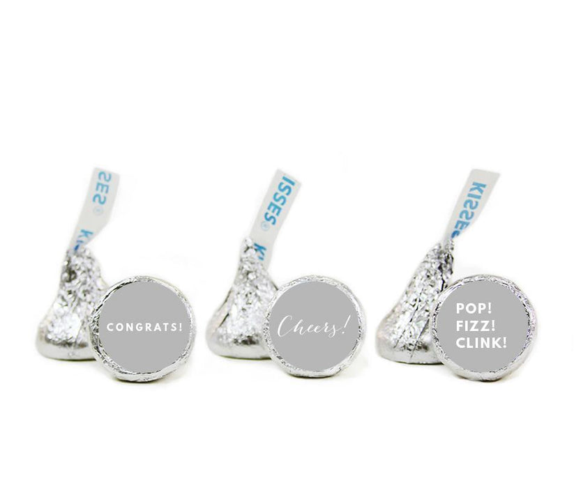 Congrats Pop Fizz Clink Hershey's Kisses Stickers-Set of 216-Andaz Press-Gray-
