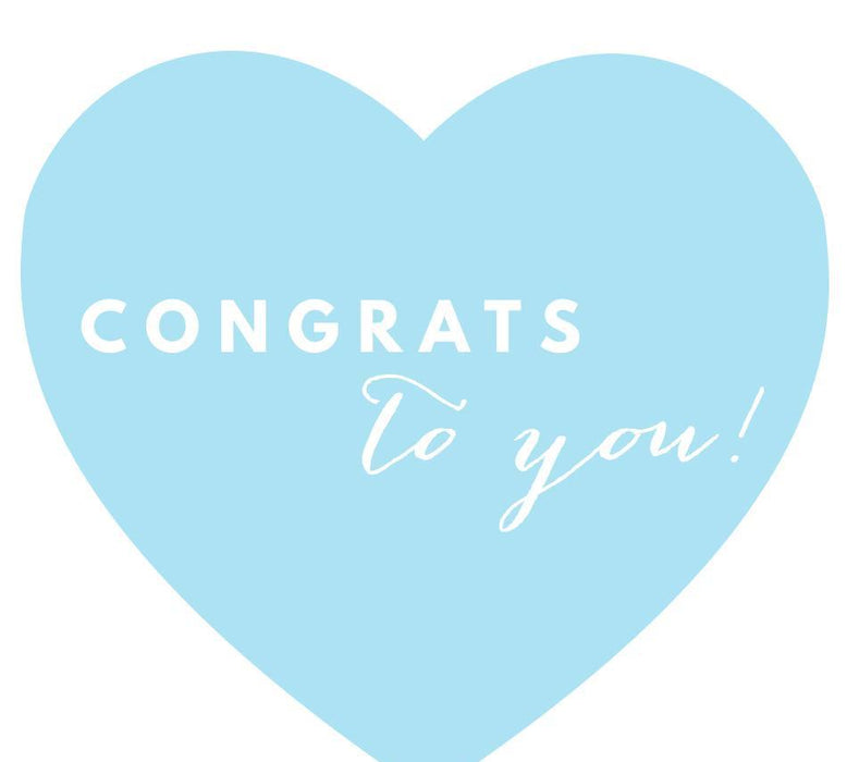 Congrats to you! Heart Gift Tags, Chic Style-Set of 30-Andaz Press-Baby Blue-