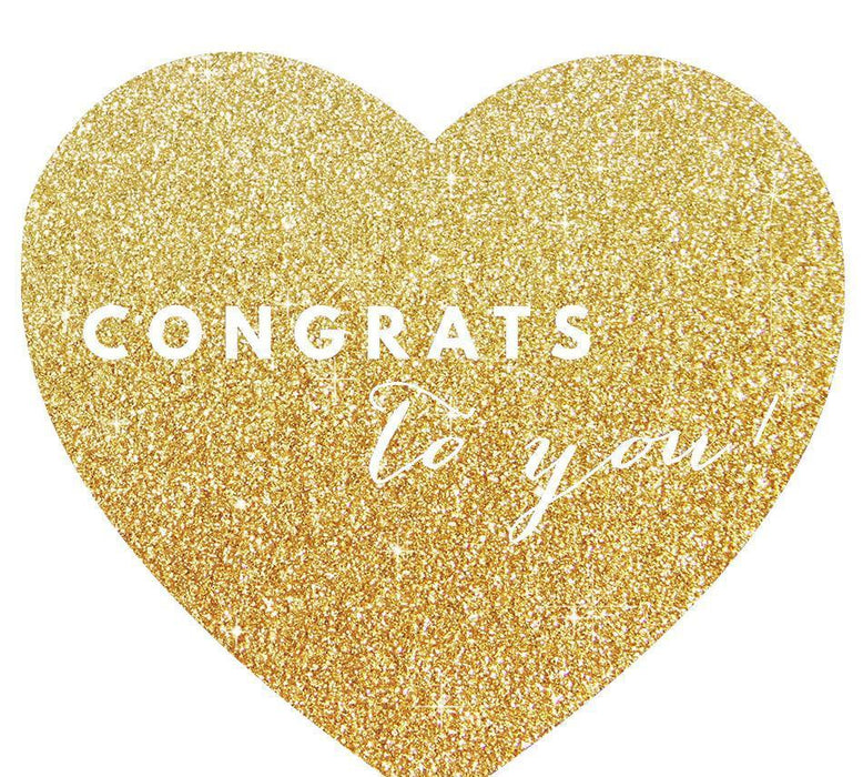 Congrats to you! Heart Gift Tags, Chic Style-Set of 30-Andaz Press-Gold-