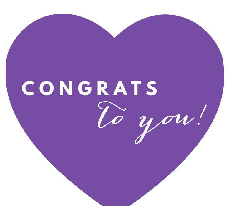 Congrats to you! Heart Gift Tags, Chic Style-Set of 30-Andaz Press-Purple-