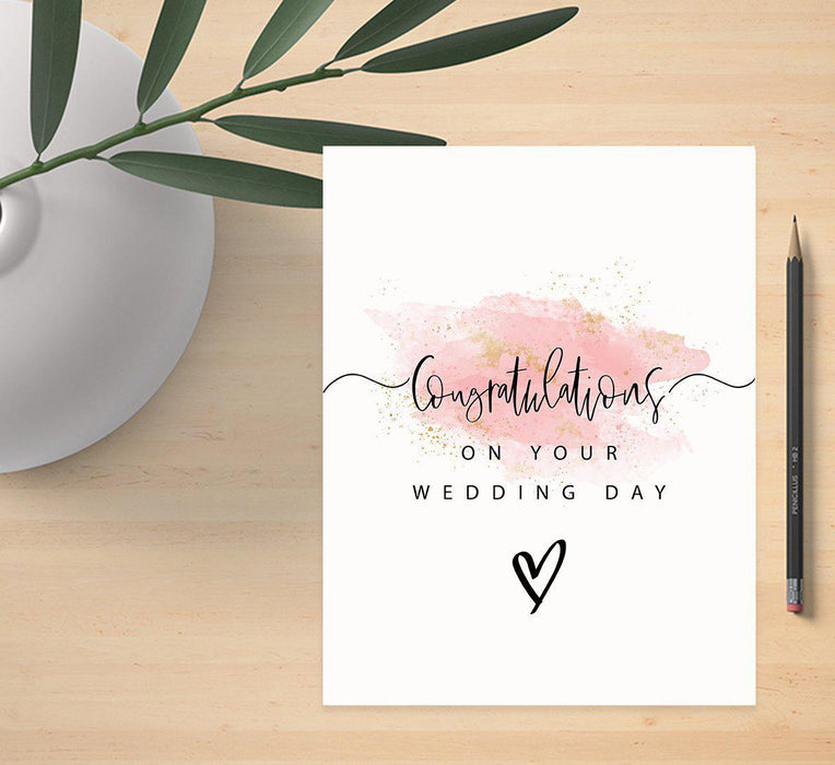 Congratulations Jumbo Card With Envelope, Wedding Greeting Card for Couples-Set of 1-Andaz Press-Wedding Day-