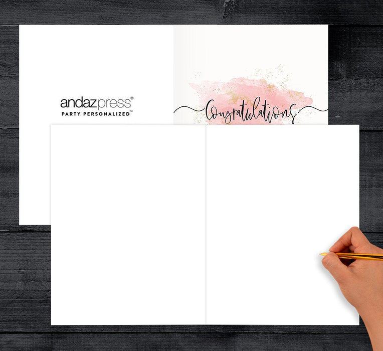 Congratulations Jumbo Card With Envelope, Wedding Greeting Card for Couples-Set of 1-Andaz Press-Wedding Day-