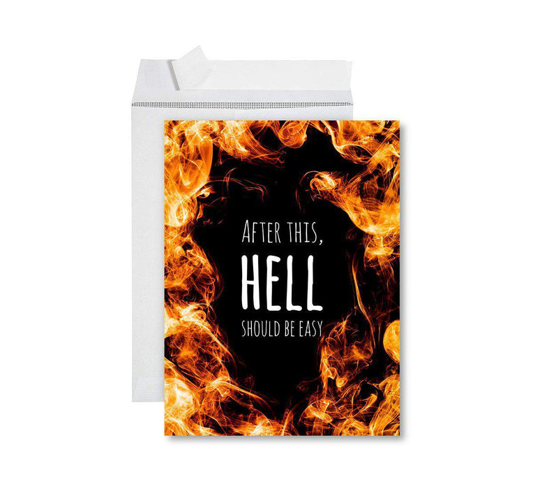 Congratulations Jumbo Card With Envelope, Wedding Greeting Card for Couples-Set of 1-Andaz Press-Hell Should Be Easy-