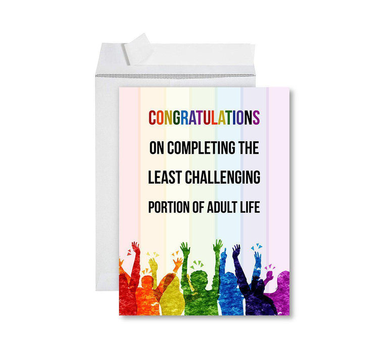 Congratulations Jumbo Card With Envelope, Wedding Greeting Card for Couples-Set of 1-Andaz Press-Least Challenging Portion-
