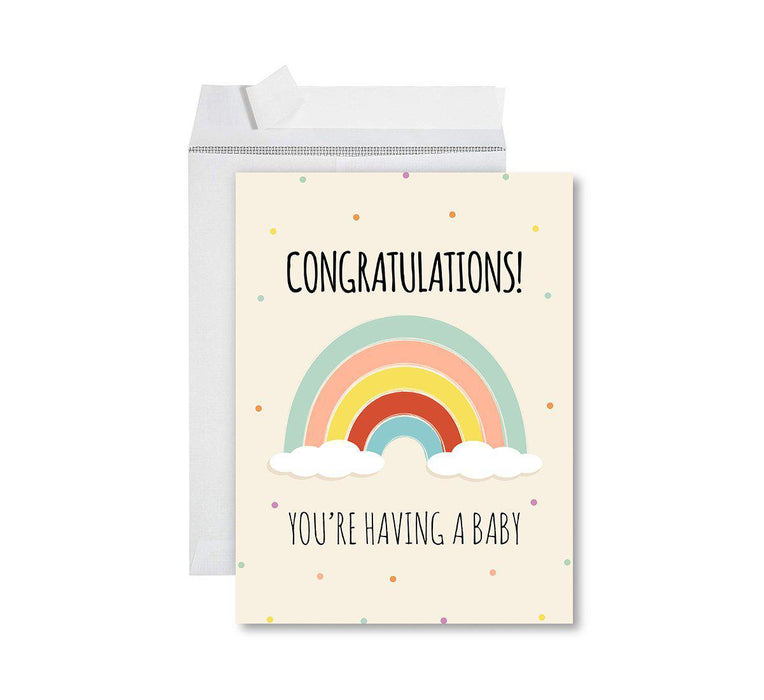 Congratulations Jumbo Card With Envelope, Wedding Greeting Card for Couples-Set of 1-Andaz Press-You're Having A Baby-