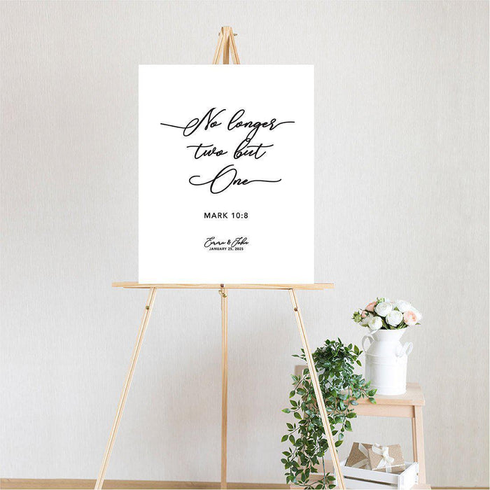 Custom Biblical Canvas Wedding Guestbook Welcome Signs-Set of 1-Andaz Press-I Thank My God Every Time I Remember You-