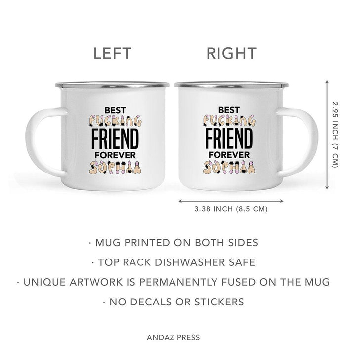 Custom Funny Penis Campfire Coffee Mug Gift - 2 Designs-Set of 1-Andaz Press-Penis Custom Name-