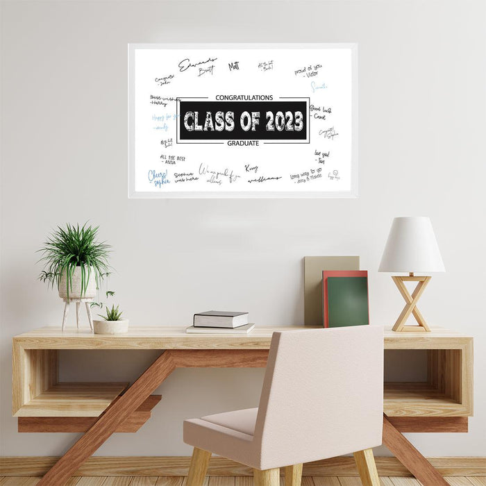 Custom Graduation Signature Frame Guest Book Alternative, Set of 1-Set of 1-Andaz Press-Class of 2023 Graduate-
