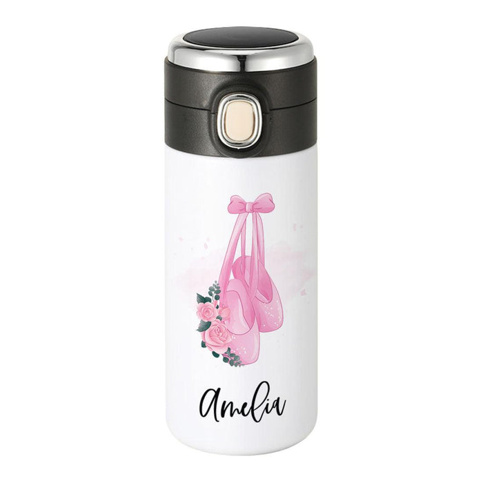 Custom Kids Tumbler Stainless Steel Water Bottle - Birthday Party Favors Gifts-Set of 1-Andaz Press-Ballet Shoes-