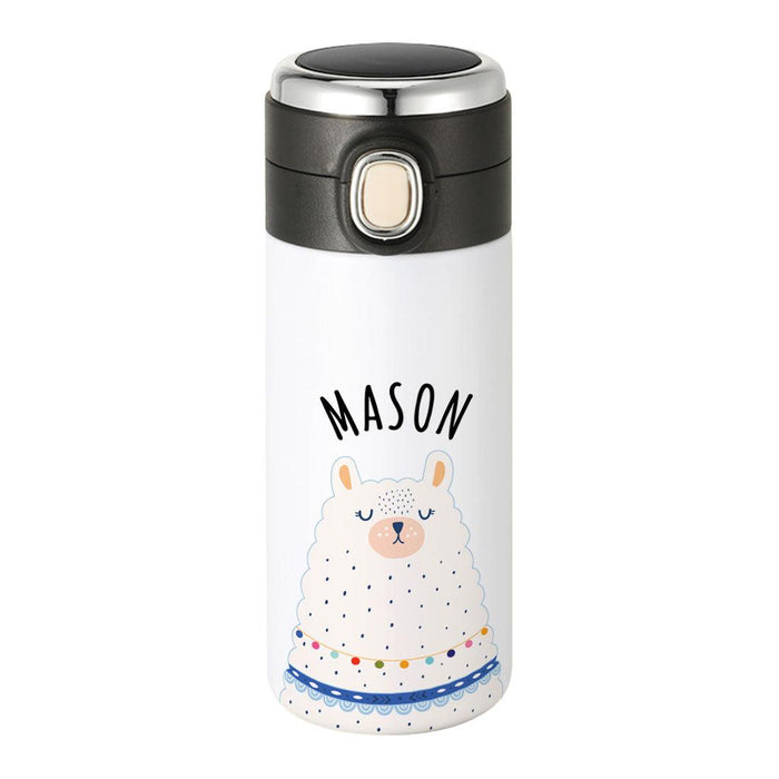 Custom Kids Tumbler Stainless Steel Water Bottle - Birthday Party Favors Gifts-Set of 1-Andaz Press-Llama-