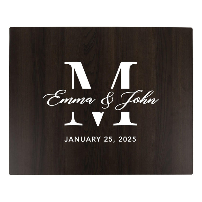 Custom Large Rustic Wooden Welcome Sign for Wedding - 30 Designs-Set of 1-Andaz Press-Classic Monogram-