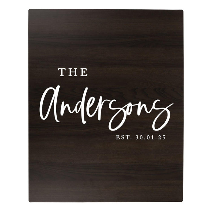Custom Large Rustic Wooden Welcome Sign for Wedding - 30 Designs-Set of 1-Andaz Press-Minimal Last Name-
