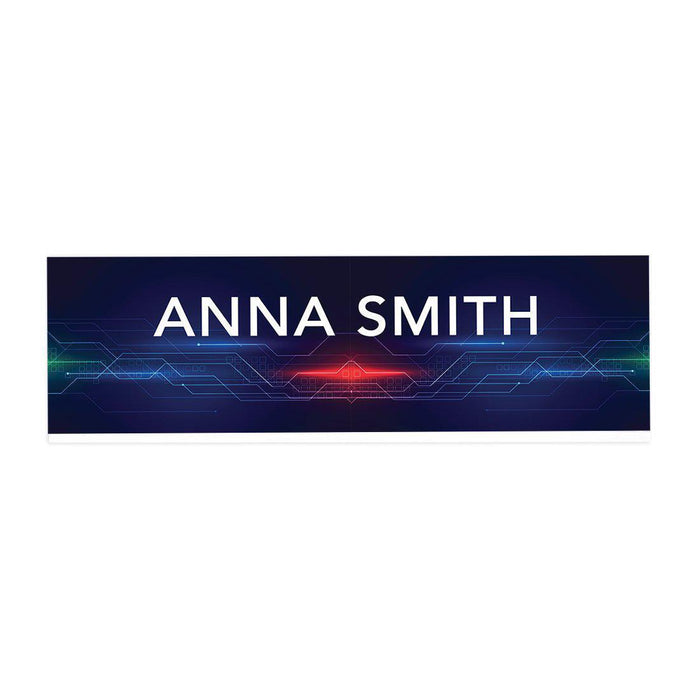 Custom Office Desk Name Plate, Personalized Acrylic Custom Name Title Plate for Home Design 2-Set of 1-Andaz Press-Circuit Diagram Technology-