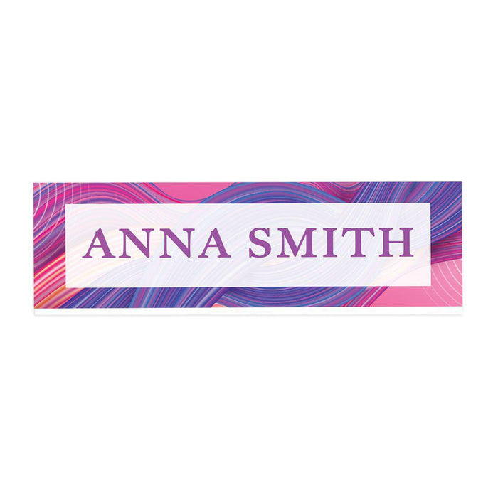 Custom Office Desk Name Plate, Personalized Acrylic Custom Name Title Plate for Home Design 2-Set of 1-Andaz Press-Liquid Design-