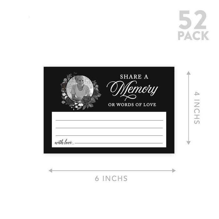 Custom Photo Share a Memory Cards for Weddings, Celebrations, and Life Events-Set of 52-Andaz Press-Round Rose-