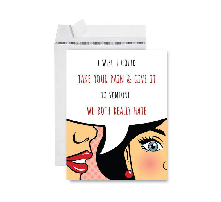 Divorce Jumbo Card, Funny Congratulations Greeting Card for Women, Men, Marriage Divorce Party-Set of 1-Andaz Press-To Someone We Both Really Hate-