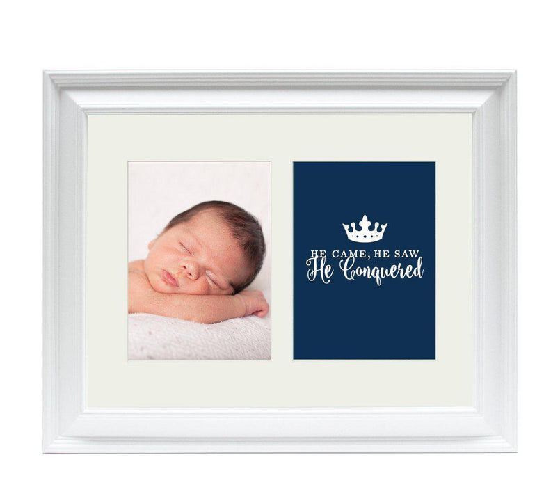 Double White 5 x 7-Inch Photo Frame Baby Wall Art-Set of 1-Andaz Press-First Vacation-