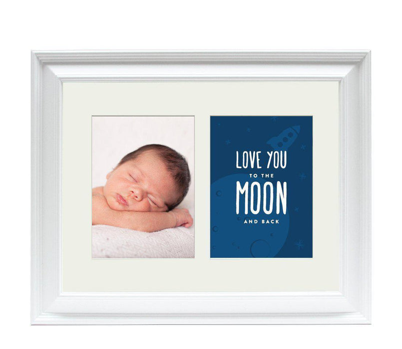 Double White 5 x 7-Inch Photo Frame Baby Wall Art-Set of 1-Andaz Press-First Vacation-