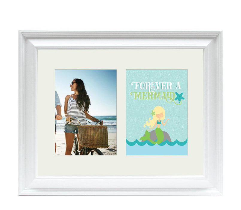 Double White 5 x 7-Inch Photo Frame Baby Wall Art-Set of 1-Andaz Press-First Vacation-