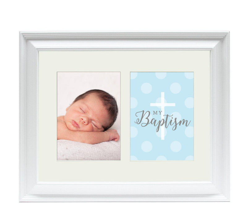 Double White 5 x 7-Inch Photo Frame Baby Wall Art-Set of 1-Andaz Press-First Vacation-
