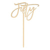 Fifty Laser Cut Wood Cake Topper-Set of 1-Andaz Press-
