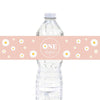 First Birthday Party Favor Water Bottle Label Stickers, For Kids-Set of 40-Andaz Press-Daisy-