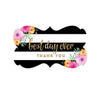Floral Gold Glitter Wedding Fancy Frame Label Stickers-Set of 36-Andaz Press-