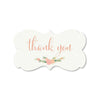 Floral Roses Girl Baby Shower Fancy Frame Label Stickers-Set of 36-Andaz Press-Thank You-