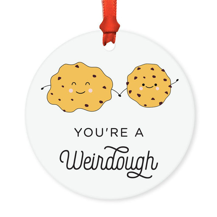 Food Pun 8 Round MDF Christmas Tree Ornaments-Set of 1-Andaz Press-Chocolate-