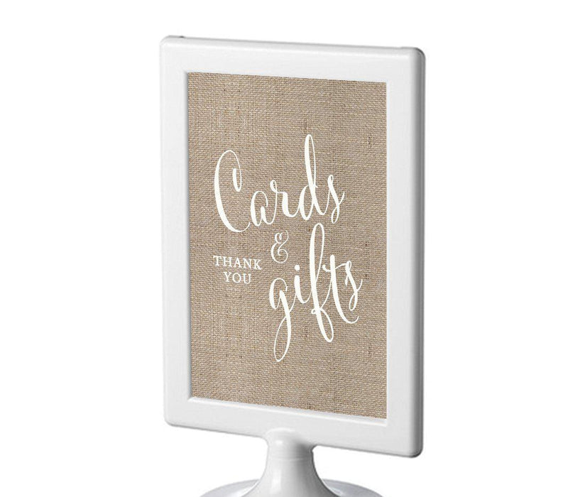 Framed Burlap Wedding Party Signs-Set of 1-Andaz Press-Cards & Gifts Thank You-