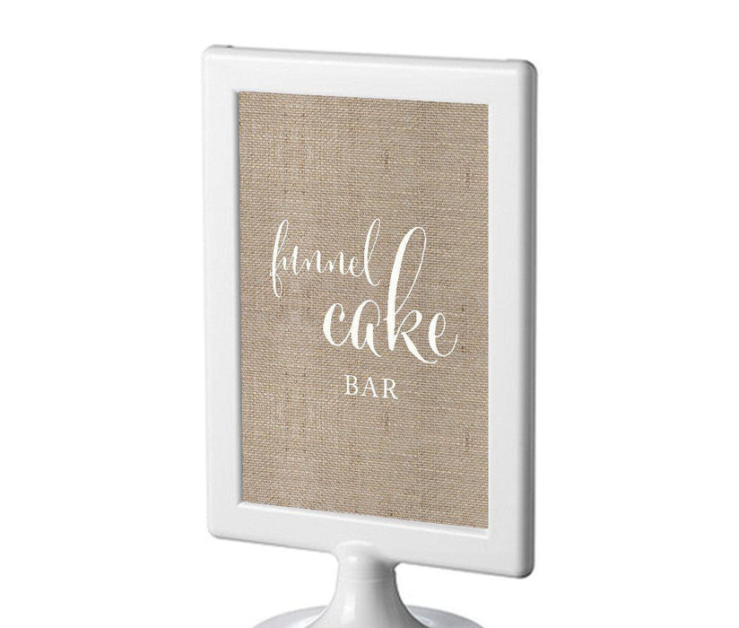 Framed Burlap Wedding Party Signs-Set of 1-Andaz Press-Funnel Cake Bar-