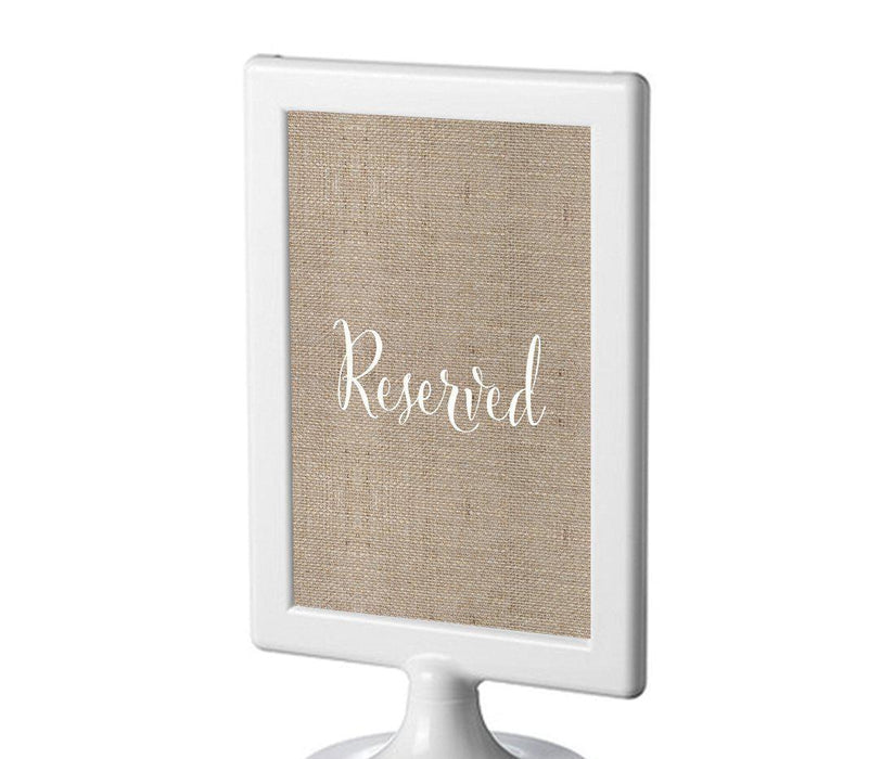 Framed Burlap Wedding Party Signs-Set of 1-Andaz Press-Reserved-