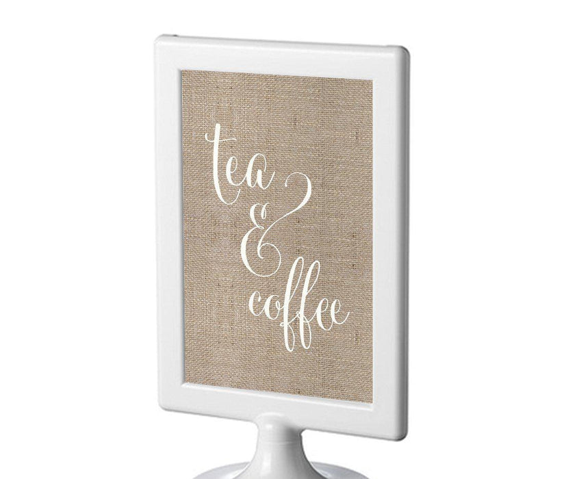 Framed Burlap Wedding Party Signs-Set of 1-Andaz Press-Tea & Coffee-