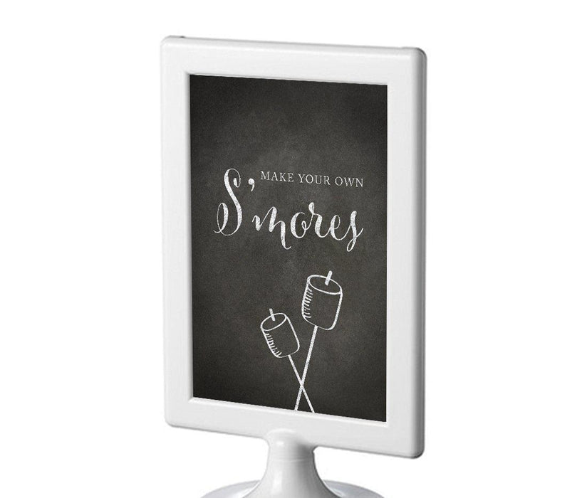 Framed Vintage Chalkboard Wedding Party Signs-Set of 1-Andaz Press-Build Your Own S'mores-