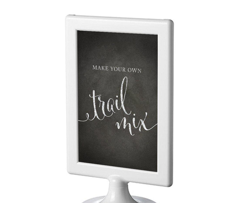 Framed Vintage Chalkboard Wedding Party Signs-Set of 1-Andaz Press-Build Your Own Trail Mix-