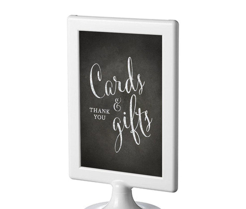 Framed Vintage Chalkboard Wedding Party Signs-Set of 1-Andaz Press-Cards & Gifts Thank You-