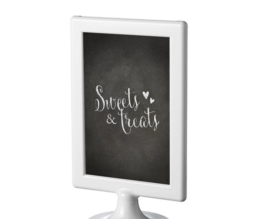 Framed Vintage Chalkboard Wedding Party Signs-Set of 1-Andaz Press-Sweets & Treats-