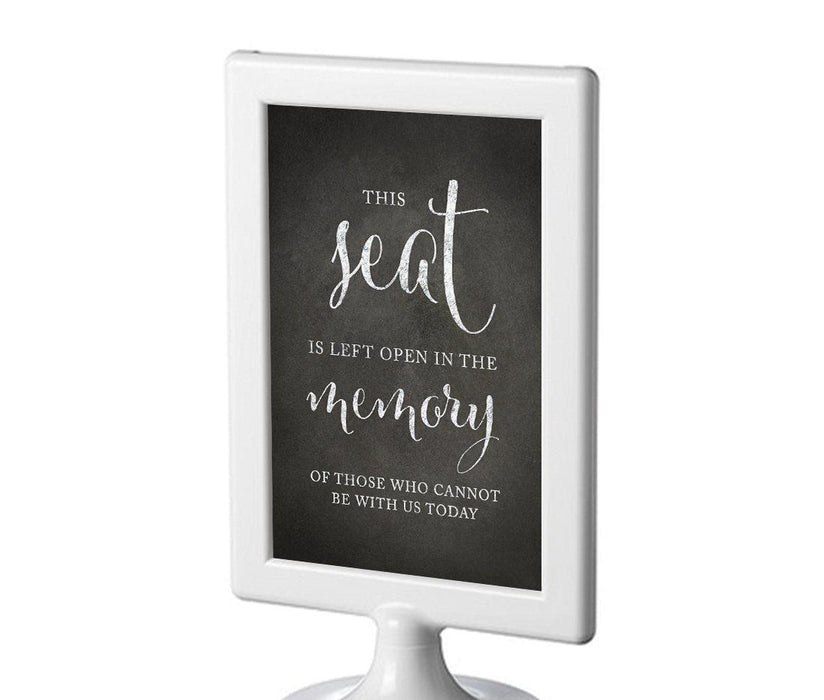 Framed Vintage Chalkboard Wedding Party Signs-Set of 1-Andaz Press-This Seat Is Left Open Memorial-