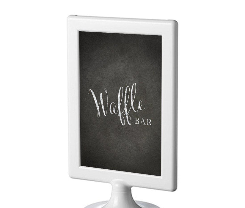 Framed Vintage Chalkboard Wedding Party Signs-Set of 1-Andaz Press-Waffle Bar-