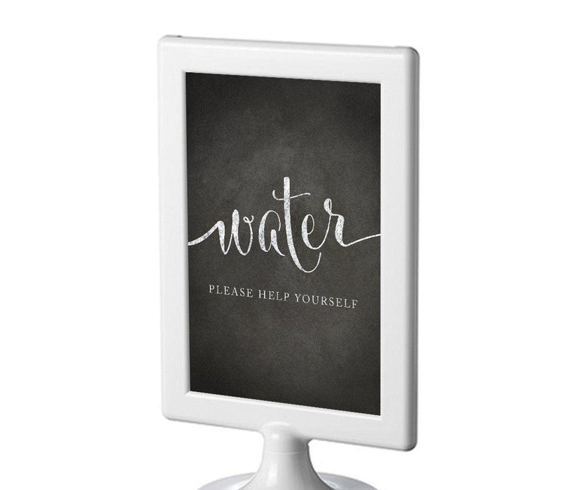 Framed Vintage Chalkboard Wedding Party Signs-Set of 1-Andaz Press-Water-