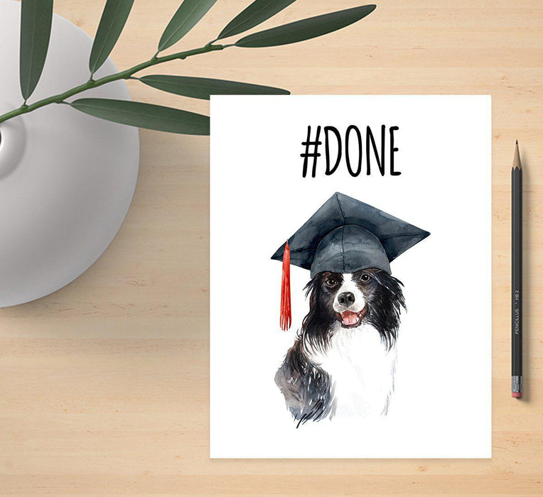 Funny Congratulations Jumbo Card With Envelope, Graduation Greeting Card for Grad Student-Set of 1-Andaz Press-#Done-