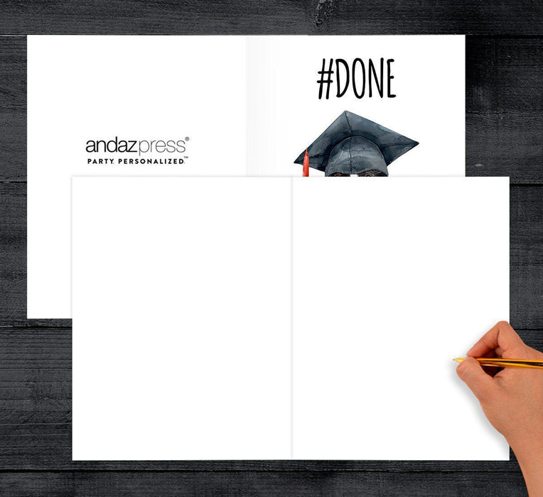 Funny Congratulations Jumbo Card With Envelope, Graduation Greeting Card for Grad Student-Set of 1-Andaz Press-#Done-