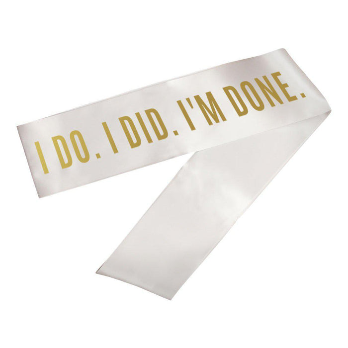 Funny Divorce Party Sashes-Set of 1-Andaz Press-I'm Done-