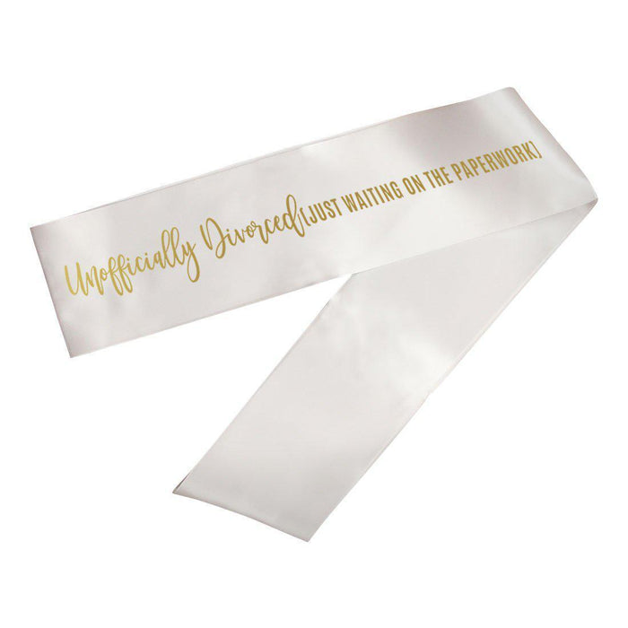 Funny Divorce Party Sashes-Set of 1-Andaz Press-Unofficialy Divorced-