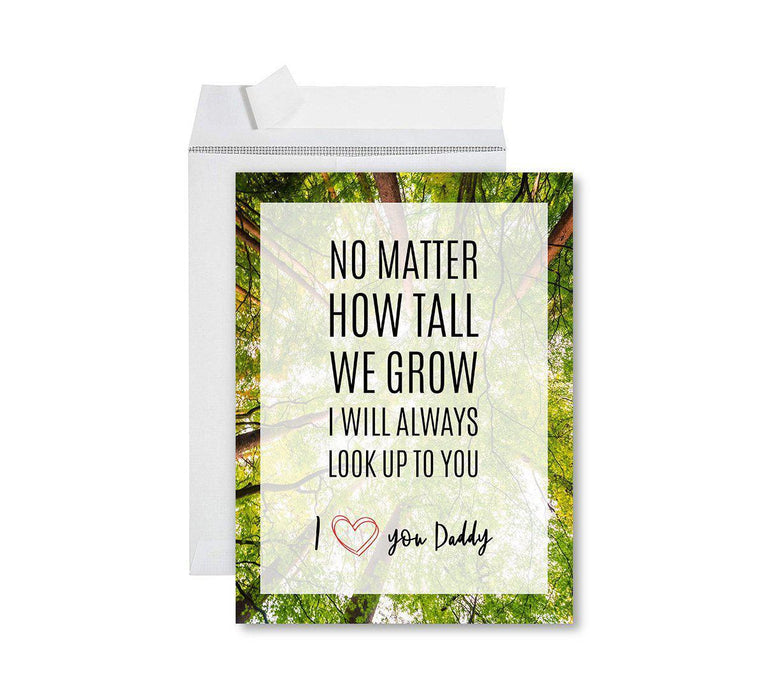 Funny Father's Day Jumbo Card With Envelope, Bonus Dad, Stepfather, Foster Dad-Set of 1-Andaz Press-Tall We Grow-