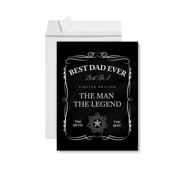 Funny Father's Day Jumbo Card With Envelope, Bonus Dad, Stepfather, Foster Dad-Set of 1-Andaz Press-The Man, The Legend-