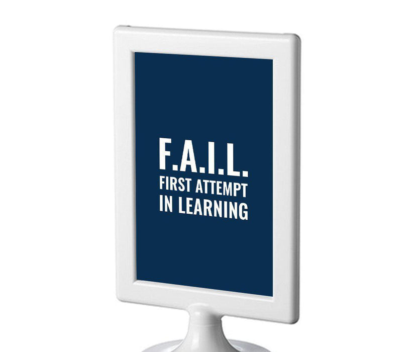 Funny & Inspirational Quotes Office Framed Desk Art-Set of 1-Andaz Press-F.A.I.L. First Attempt In Learning-
