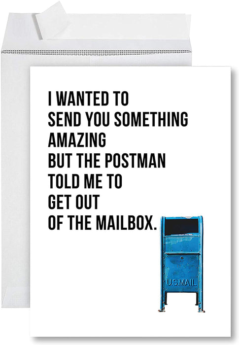 Funny Jumbo Birthday Card With Envelope, Greeting Card-Set of 1-Andaz Press-Send You Something Amazing-
