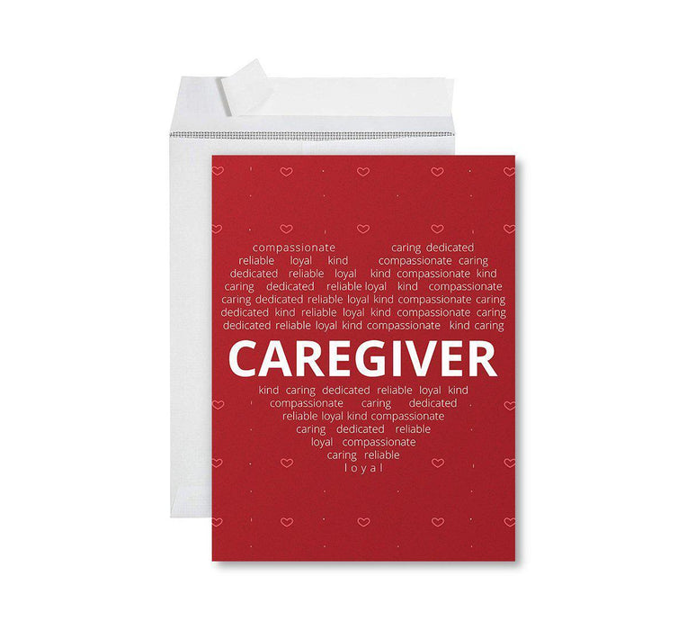 Funny National Caregivers Day Jumbo Card, Blank Greeting Card with Envelope For Caregiver-Set of 1-Andaz Press-Caregiver 1-