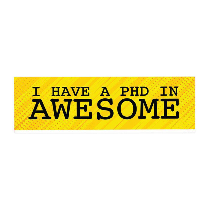 Funny Office Desk Plate, Acrylic Plate for Desk Decorations Design 2-Set of 1-Andaz Press-PHD In Awesome-